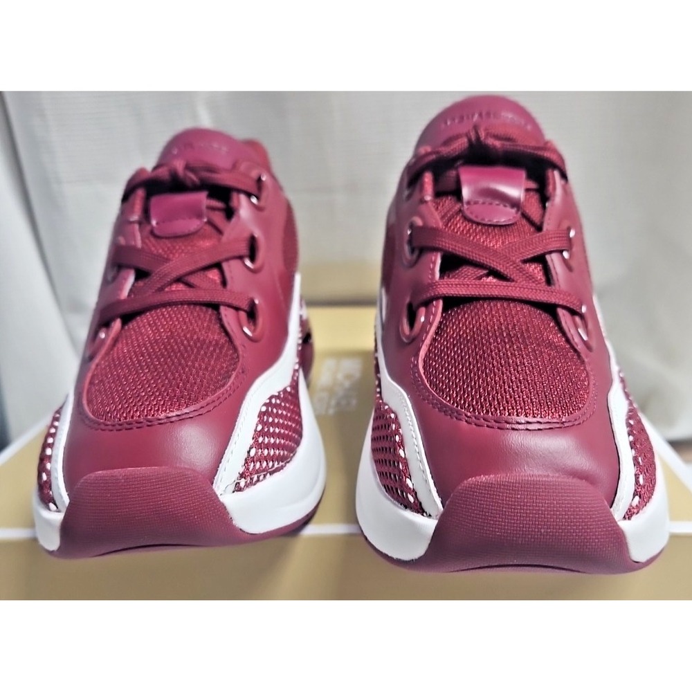 Michael Kors Women's Toni Trainer Textile /leather upper‎ Mulberry US 7 sneakers - Picture 2 of 11